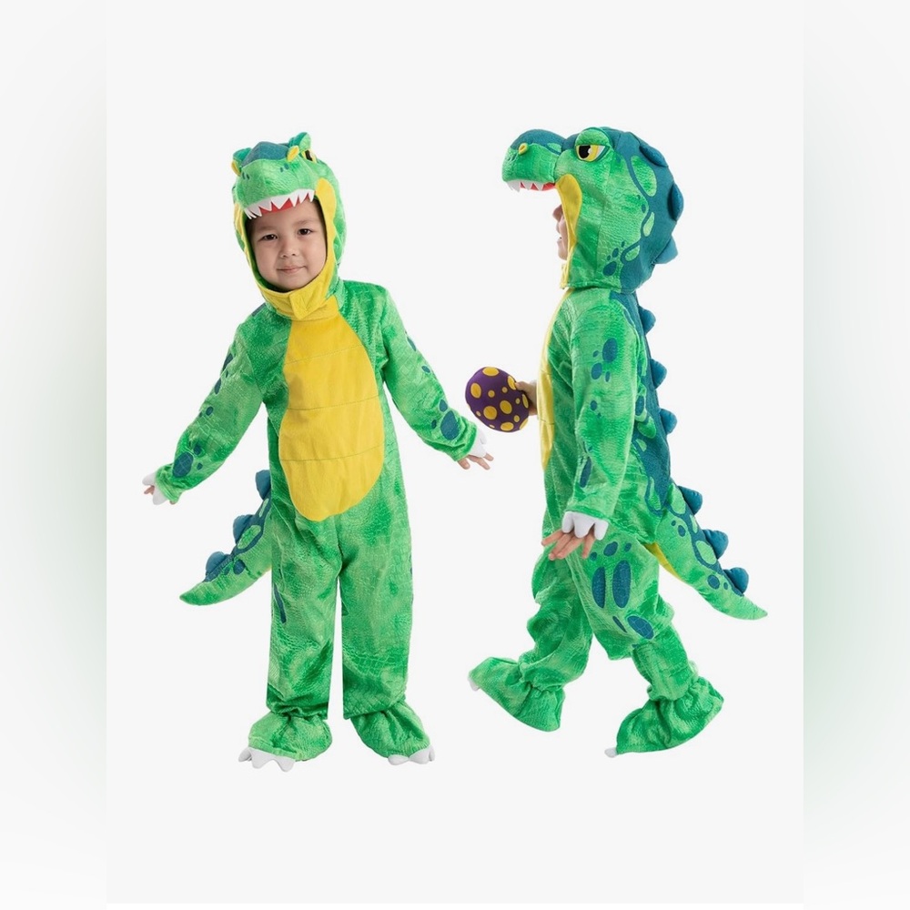 Spooktacular Creations, Green and Yellow Dinosaur Costume